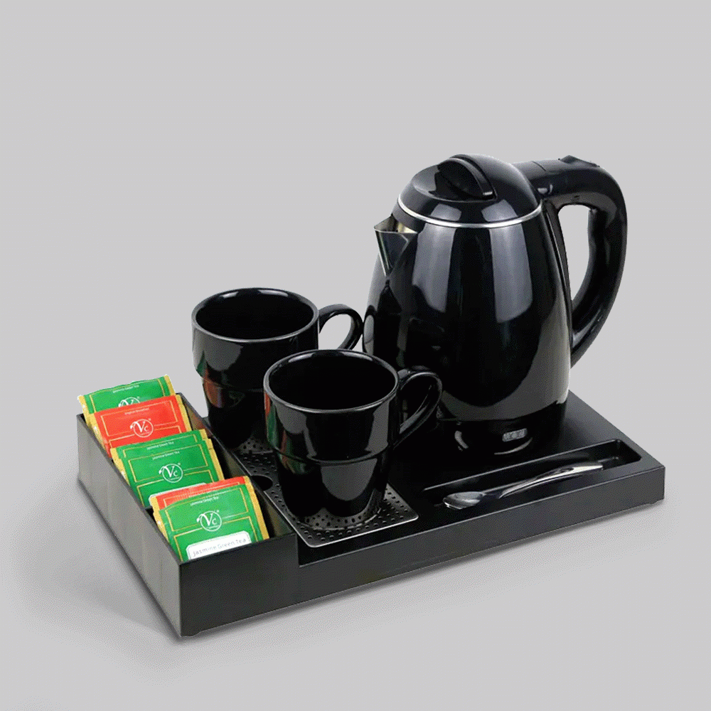 SKU: P-H2002BL KETTLE 1.2L WITH TRAY SET